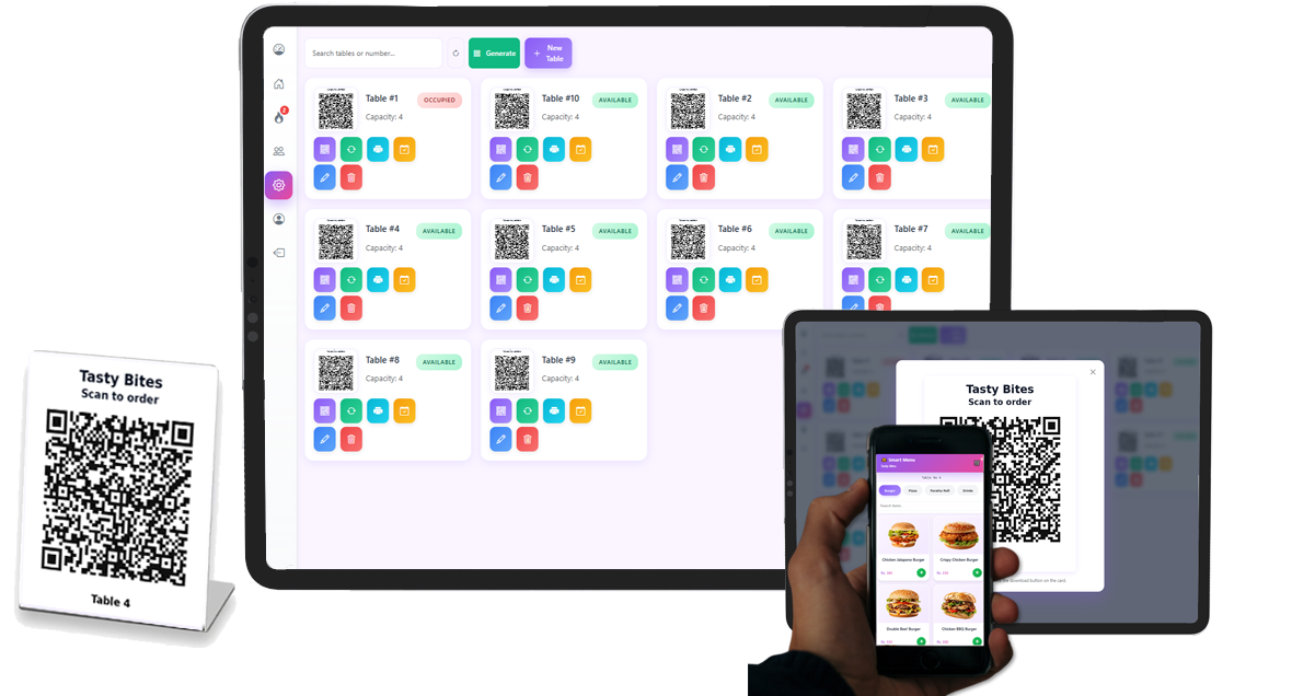 Table Management Screenshot